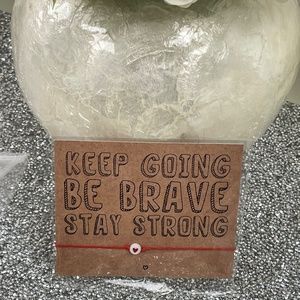 Red Adjustable Wish String Bracelet Red Heart Keep Going Be Brave Stay Strong OS